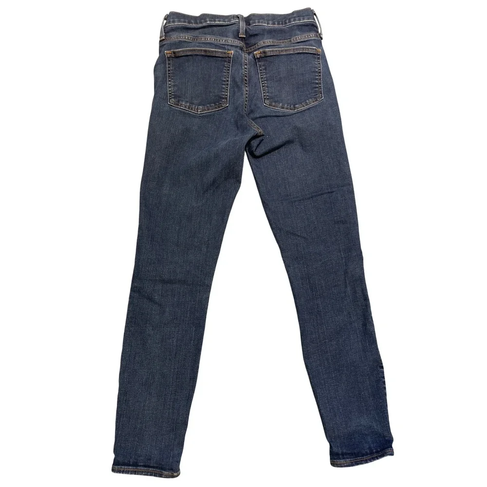J.Crew Womens Toothpick Jeans Size 28‎ Ankle Inseam Dark Wash Fitted Skinny - Picture 2 of 15
